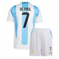 Maglie da calcio Argentina Rodrigo De Paul #7 Prima Maglia Bambino Copa America 2024 Manica Corta (+ Pantaloni corti)